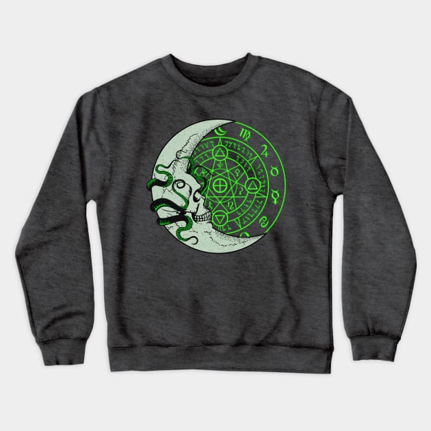 Lovecraft Moon Crewneck Sweatshirt by RavenWake